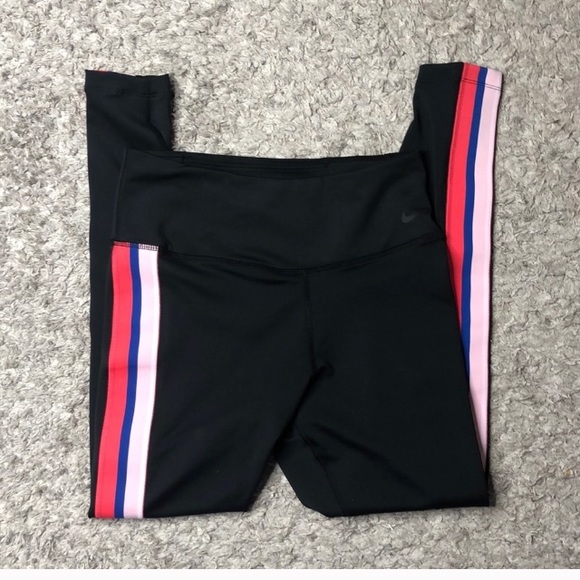 Nike Pants - Nike dri-fit black leggings with stripes down side
